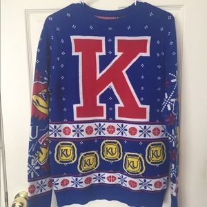Unisex Kansas Jayhawks holiday sweater size small